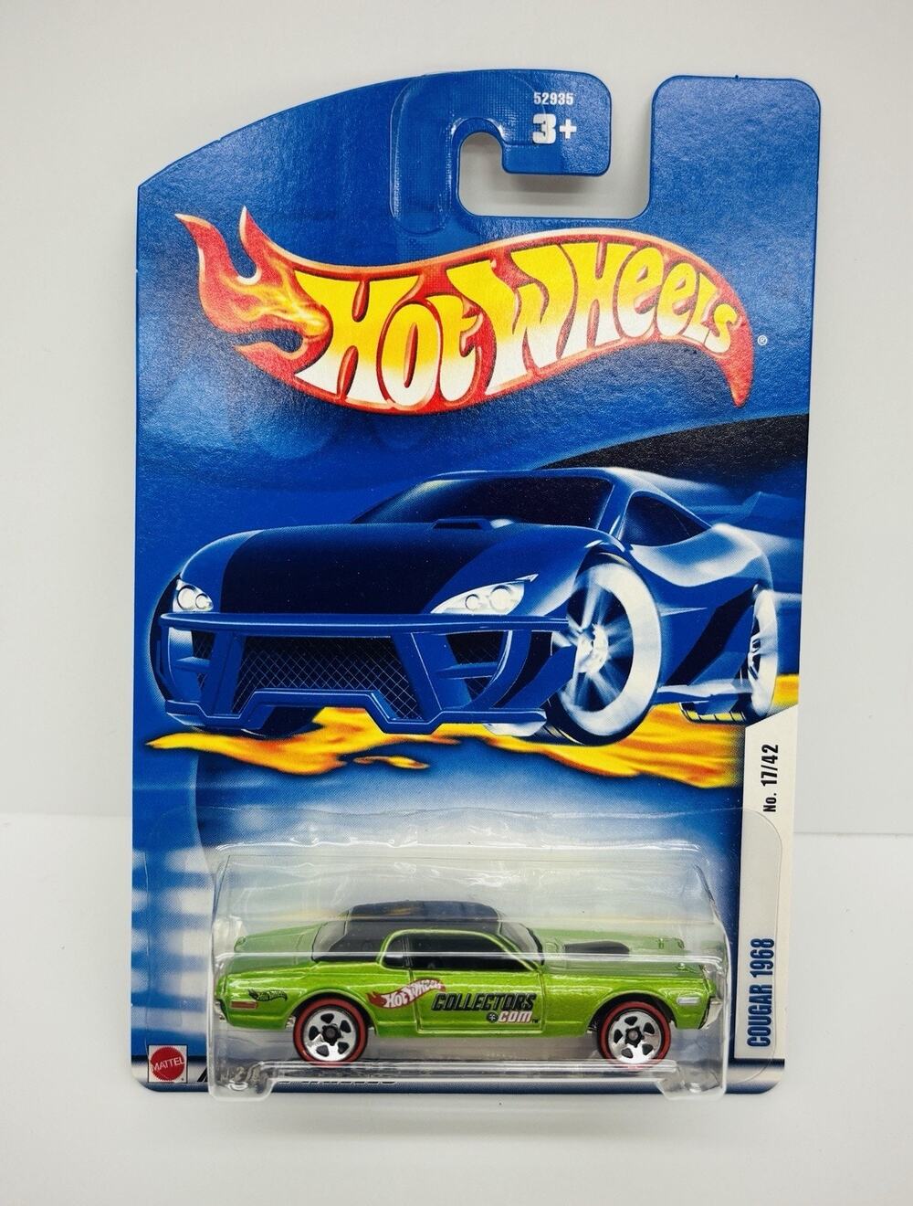 Hot Wheels 1968 Cougar Green 2002 First Edition Exclusive 52935 w/ Protector